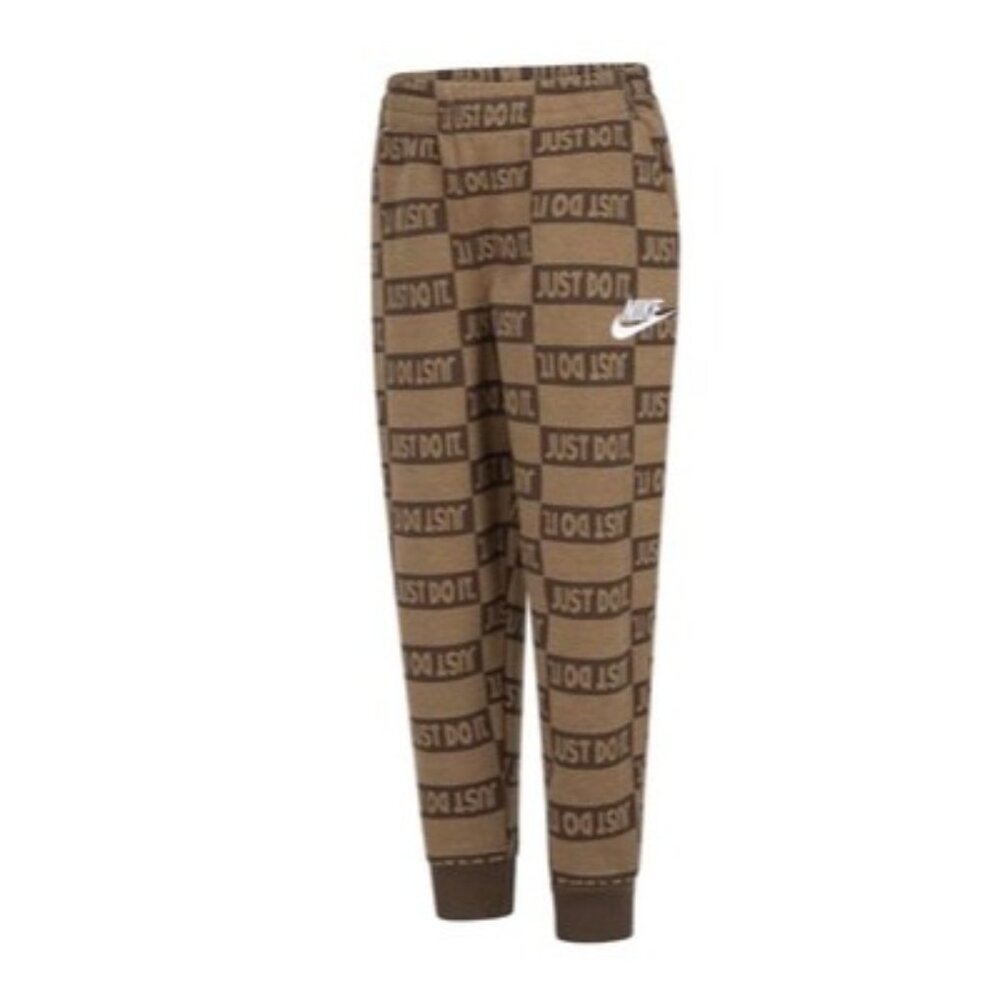 Nike Little Kids' Sportswear Textured Club Fleece Joggers Flax Lounge Size 6